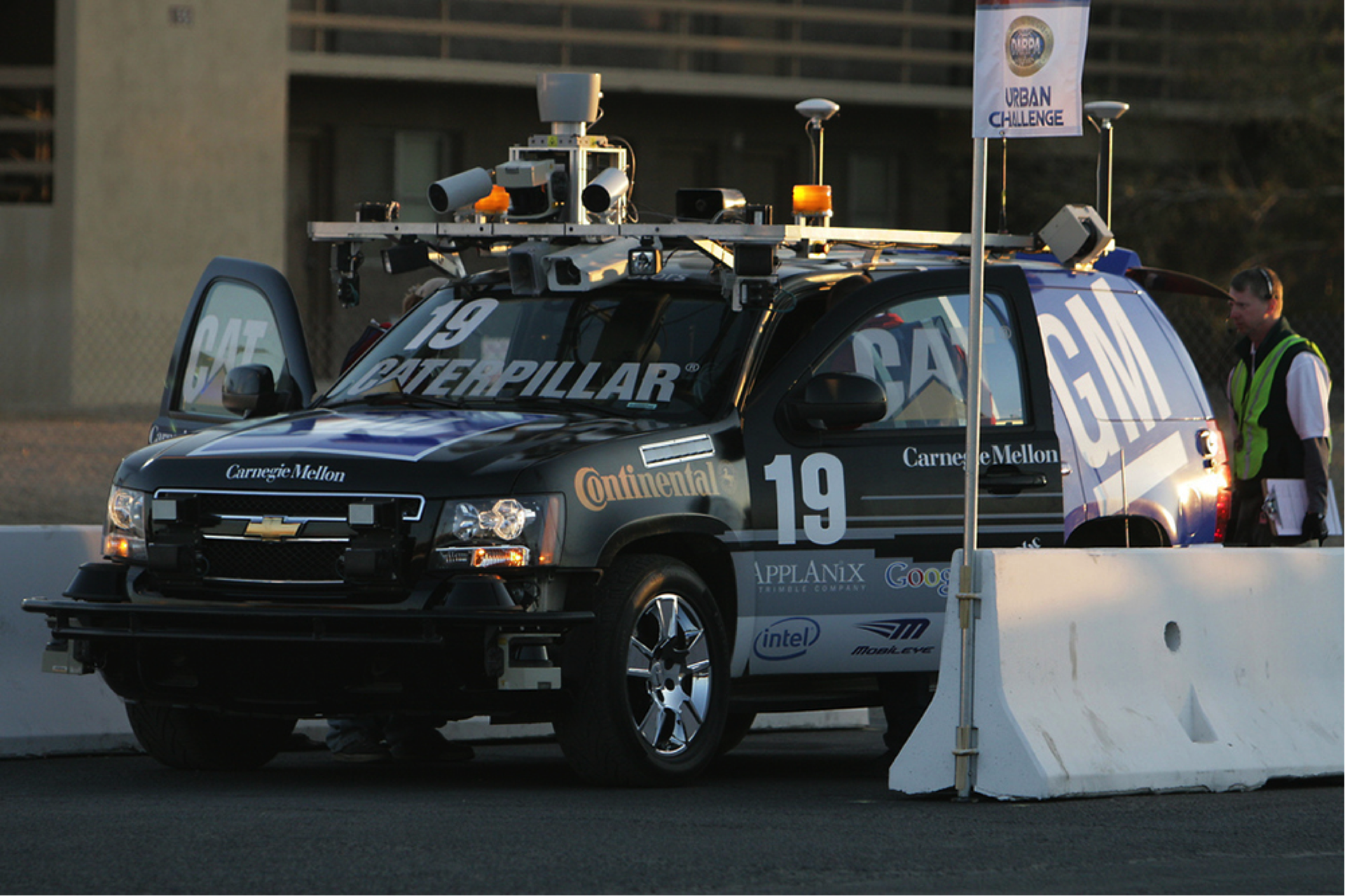 Photo by Ken Conley, flickr. A Chevy Tahoe, with autonomous capabilities added by Carnegie Mellon University researchers, navigated a 55-mile urban course in a 2007 competition in California. The vehicle has more than a dozen sensors and averaged a speed of 14 mph during the challenge.